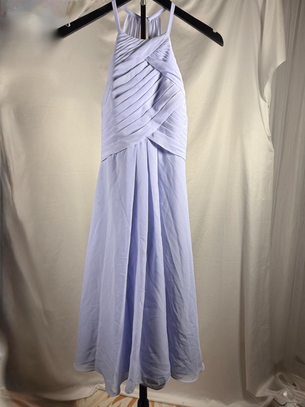 JJ’s House Lavender Pleated Formal Maxi Dress Size S NWOT